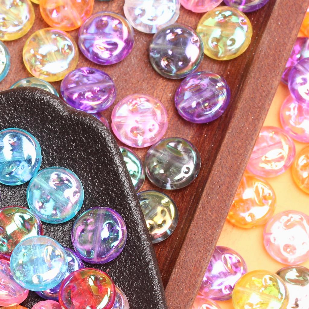 20pcs 12mm Acrylic Solid Color Round Button Loose Beads 12mm for Bracelet Mobile Phone Chain Making DIY Handmade Materials