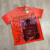 Meichao Vale New Retro Character Print Summer High Street Men and Women Loose Casual Wash Old Short Sleeve T-shirt