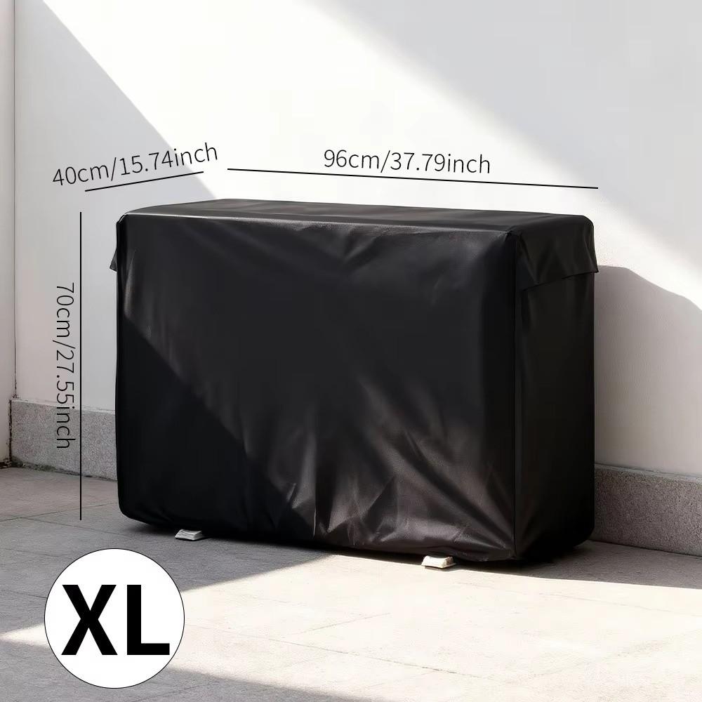 Silver-Coated Fabric Air Conditioner Cover UV Resistant Water Resistant Outdoor AC Cover Snap Buttons Ventilation