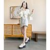 White Mary Jane shoes platform small inner height increase women's shoes 12 cm spring and autumn small size muffin shoes high heels