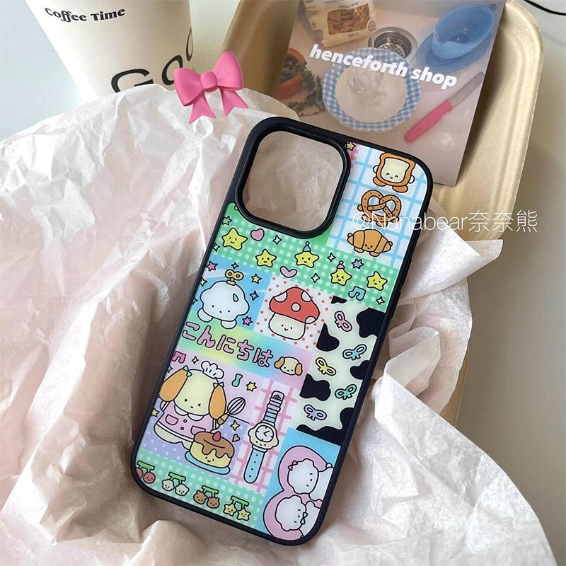 INS Fashiy Korean Cute Creative Dopamine Puppy CollagePhone Case For iPhone16 15 14 13 12 11ProMax Plus Advenced Y2k Shell Capa