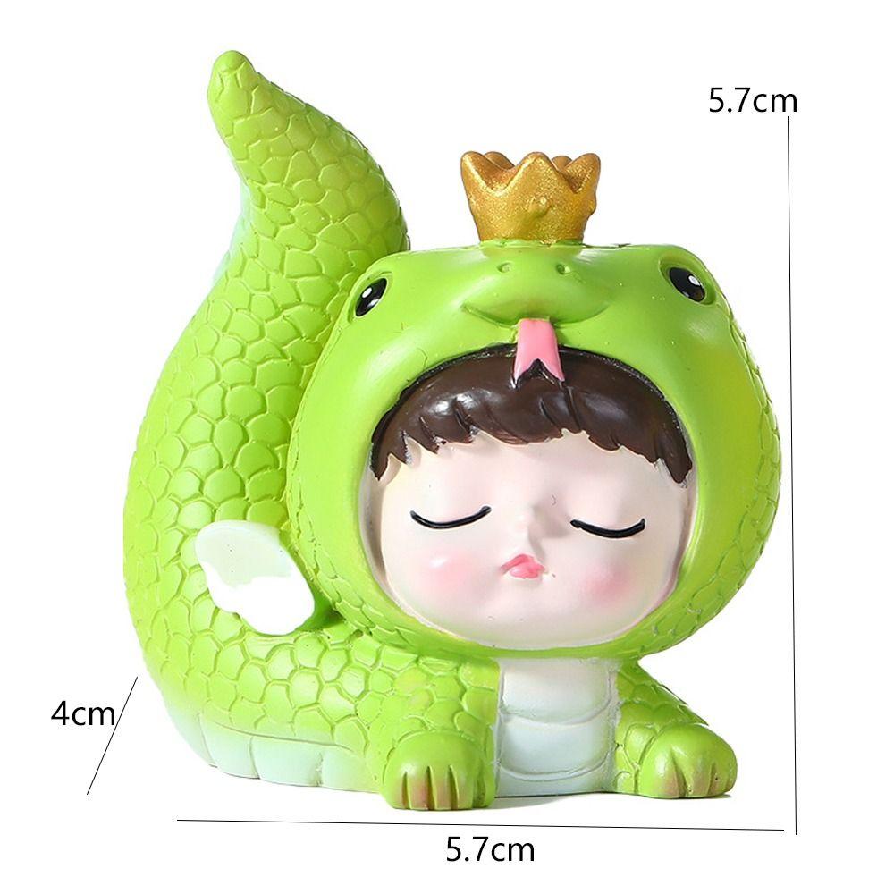 Resin Crafts Zodiac Snake Figurine Small Mini Snake Ornament  Office Accessories