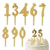 Wiederverwendbares Zahlen-Geburtstagskerzenhalter-Set, Silberne Kuchenaufsatz-Dekorationen, Verstellbarer Kerzenständer für Kuchen, Jubiläum