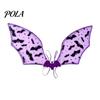 Portable Costume Gear Bat Wing for Kids Girls, Halloween Fairy Versatile Wings Parties, Cosplay, Festivals, Stage Performance Durable Cosplay