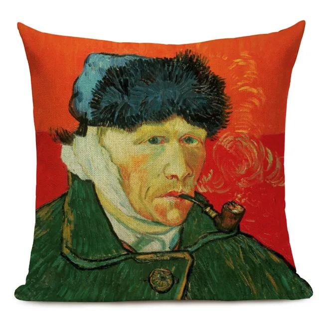 Van Gogh Oil Painting Art Decorative Cushion Cover Throw Pillow Case for Sofa, Car , and Office Decor 45x45CM Pillow Cover