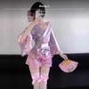 Kimono Cosplay Dress, Sexy VNeck, Halloween Party Outfit, Women Purple S