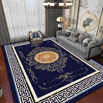 Tapetes Grandes de Luxo Estilo Chinês para Sala de Estar Tapetes para Mesas de Centro para Decoração de Quarto Tapetes de Chão Laváveis Antiderrapantes Capacho de Entrada