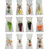Halloween Pumpkin Curtain Tieback Farmhouse Adjustable Strap Fruit Vegetable Decorative Drape Window Curtain Holder Holdbacks Curtain Accessories