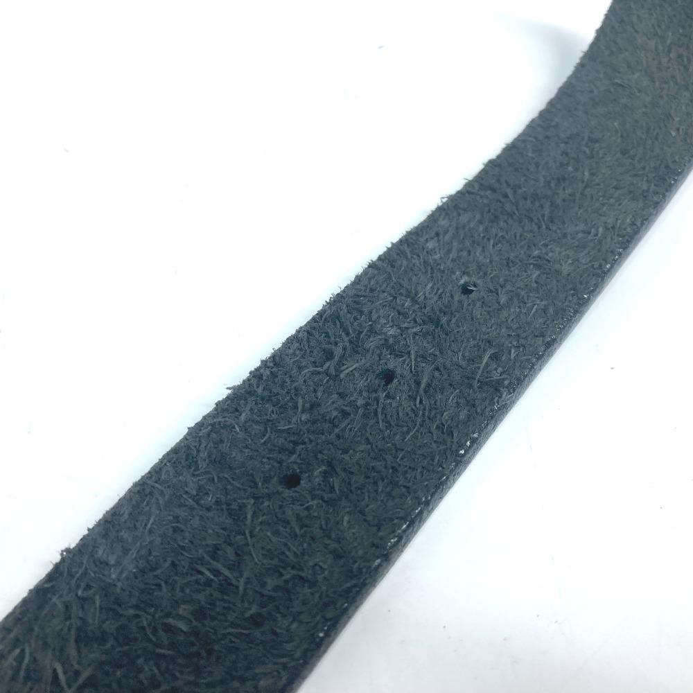 GUCCI 223896 G logo buckle  belt Leather Black/Silver