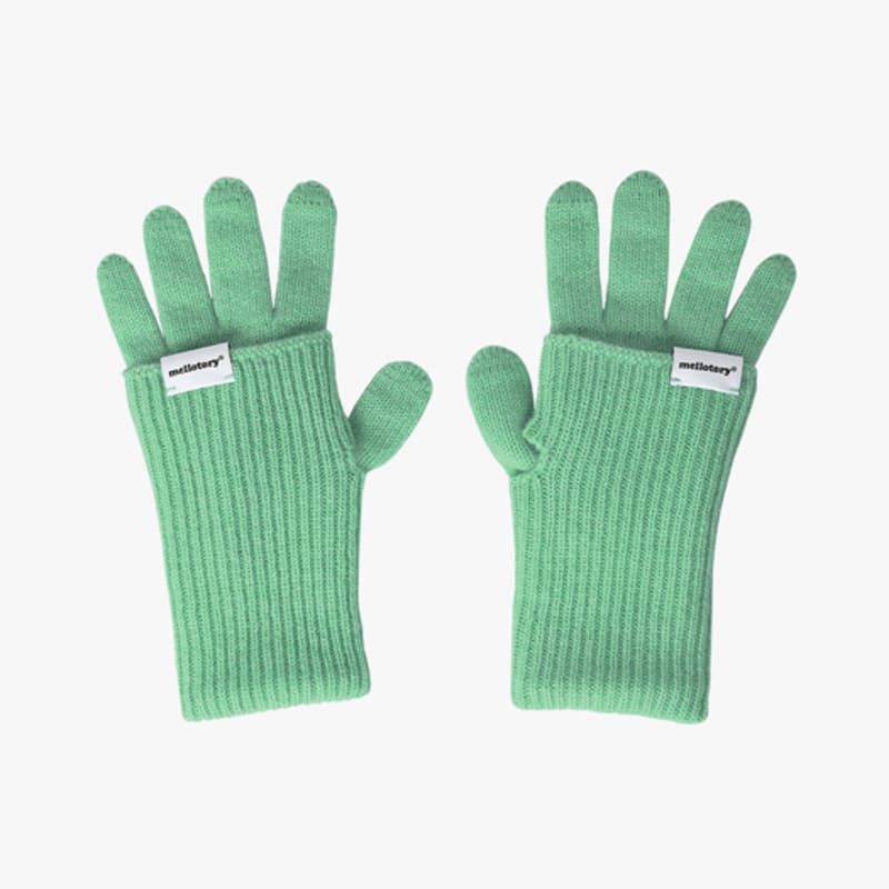 

mellotory 100% кашемировые перчатки без пальцев (зеленый) green