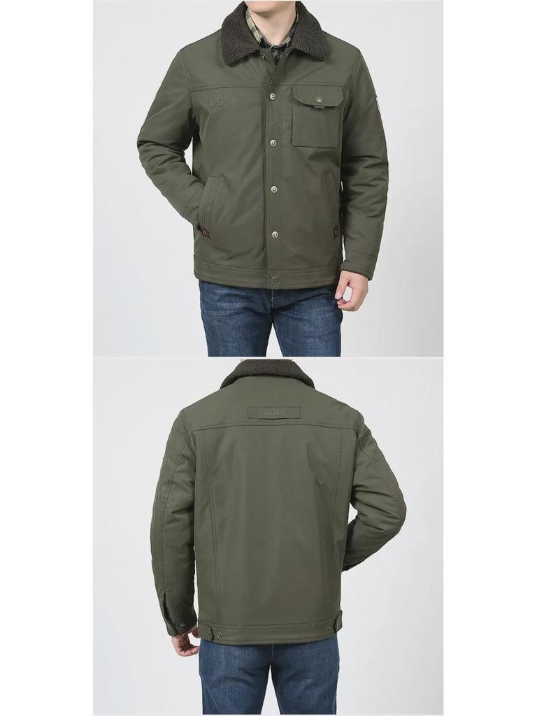 Men's Winter Thickened Casual Jacket for Middle-aged & Elderly