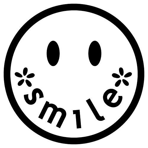 Nc-smile Lächeln Aufkleber Schneideaufkleber Decal (Durchmesser 100mm, Schwarz)