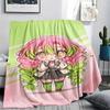 1PC Demon Slayer Print Flannel Blanket, High Quality All Seasons, Home Decor, Warmth and Comfort, Perfect for Christmas Gifts