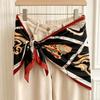 Spring and summer printed skirt women's triangle towel skirt curtain decorative belt towel stacked short skirt fart curtain new fashion