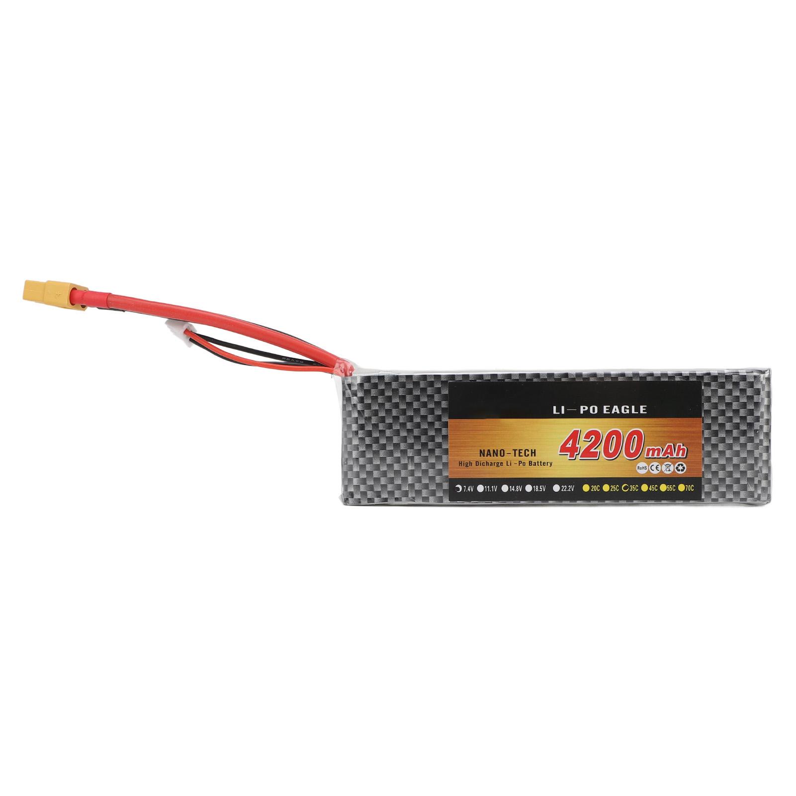 

RC Toys Battery 7.4V 4200mAh 35C Model Toy Lithium Battery with XT60 Plug for RC Airplanes Drones
