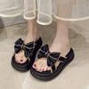 Fashion Women Slippers New Summer Casual Shoes Versatile Thick Sole Sandals Woman Outwear Bow Beach Slippers Sexy Slides Zapatos Mujer