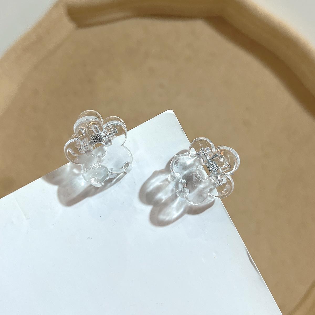 

2 шт., акриловые цветочные мини-коготь для волос для женщин, девушек, макияж, заколки для волос, аксессуары для волос, зажим для волос, головные уборы чистый