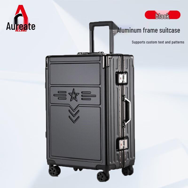 Aoruid Aluminum Frame PC Spinner Suitcase