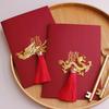 Chenxiang Red Double Happiness Wedding Vow and Speech Card Set with Gift Pen