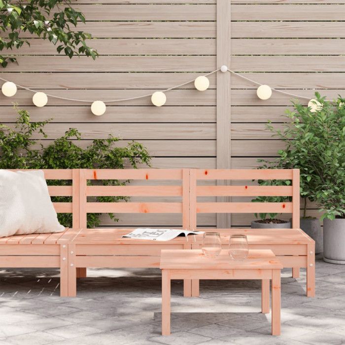 VidaXL Canapés de Jardin sans Accoudoirs 2 pcs, Sièges avec Dossier, Meubles de Jardin Terrasse Patio Extérieur, Bois Massif 838003
