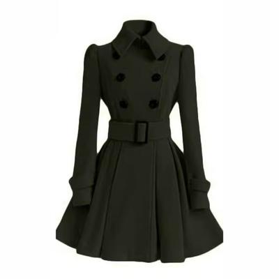 Coat Women's Style Slim Fit Long Women's Woolen Coat Belt Woolen Coat Women