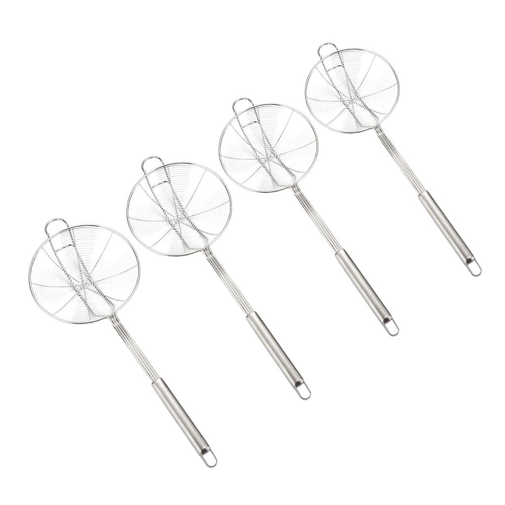 Slotted Spoon Stainless Steel Handle Grip Design Strainer Ladle for Kitchen