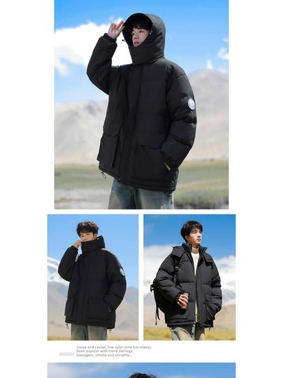 Men's Thickened Hooded Cotton Winter Jacket for Outdoor and Workwear 2025