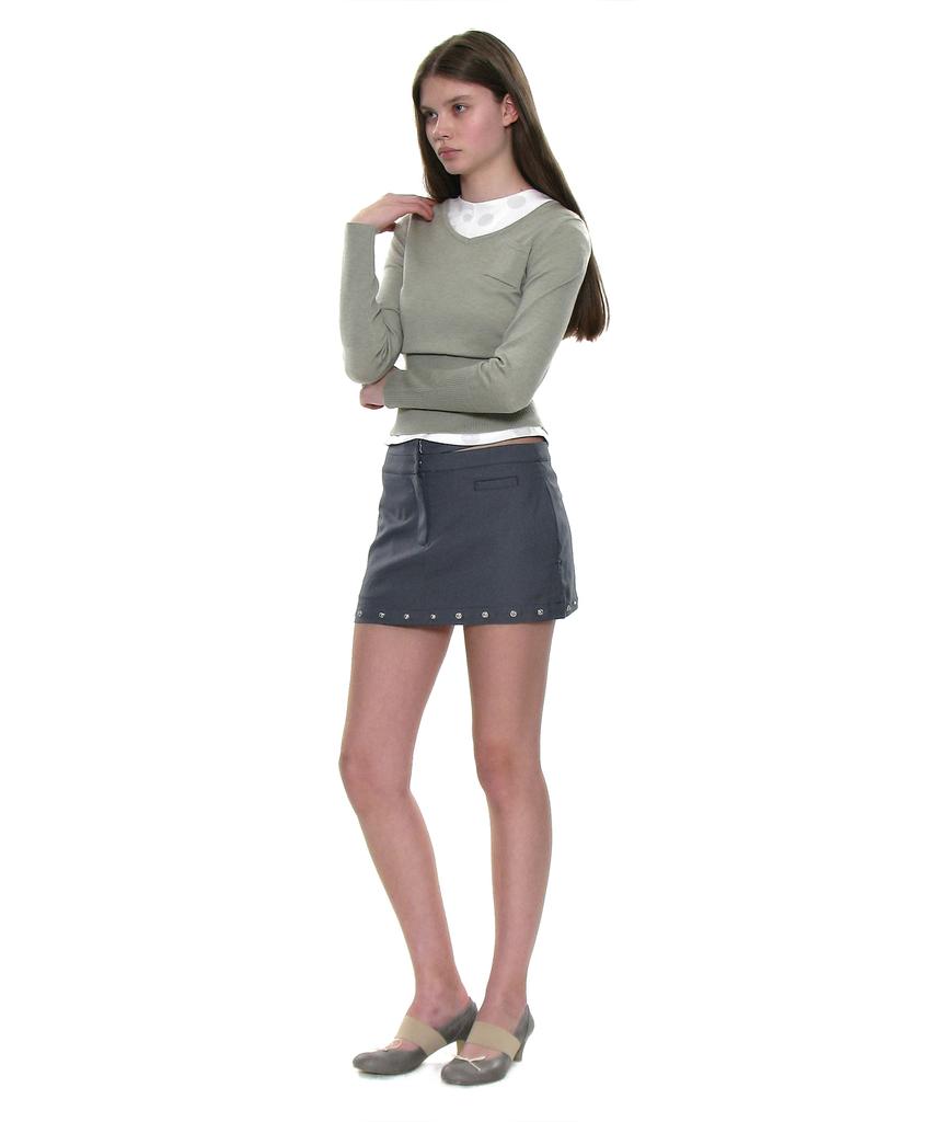 Partimento Woman Multiway Double Waist Transform Skirt_Charcoal