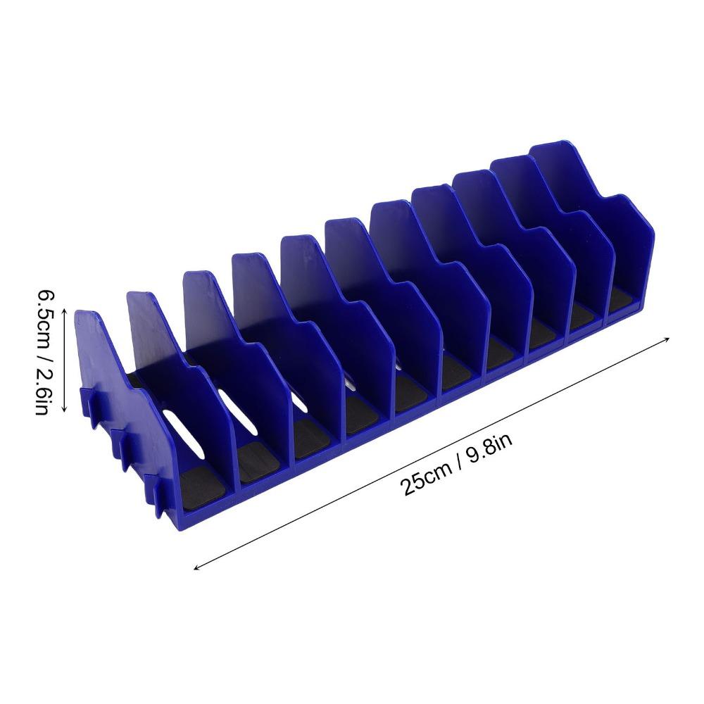 4pcs 10 Slot Pliers Organizer Rack Blue Tool Organizer Rack Non-Slip Pliers Holder Tool Box Drawer