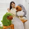 Grenzüberschreitendes Dinosaurier Hai Capybara Plüsch Transformationskissen - Große Puppe Geschenk für Freundin
