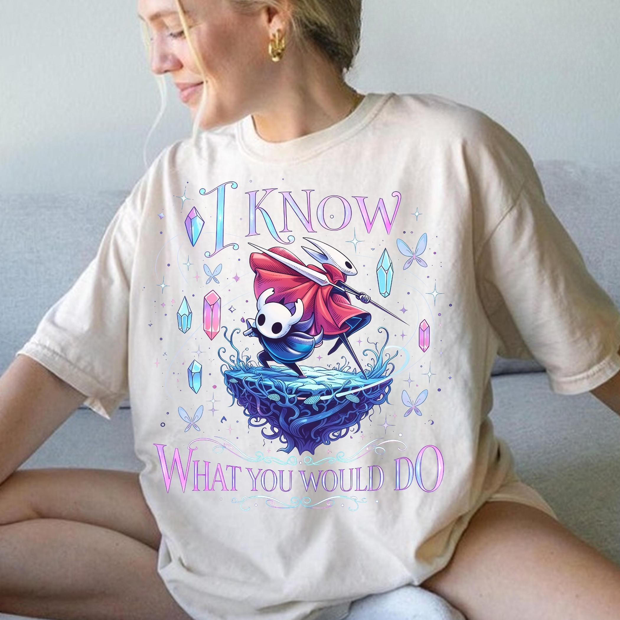 

2026 Summer Retro Womens Hollow Knight Silksong TShirt Unisex Cotton and Breathable Short Sleeve Oversized Loose Casual S