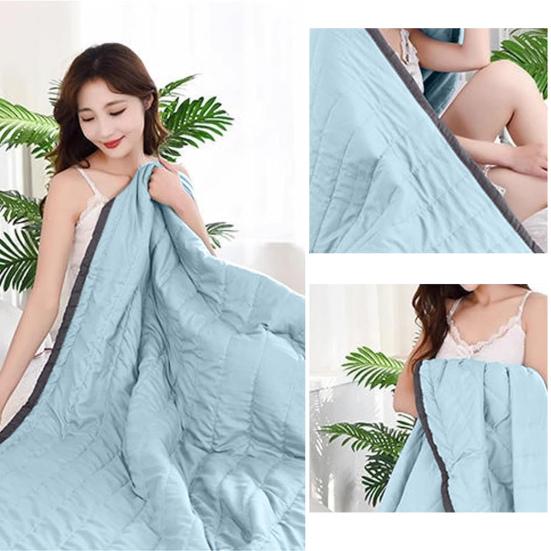 Ice Cooler Blanket Hot Sleepers All-Season Cooling Comforter Lightweight Breathable Quilt Night