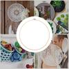 A84E-3 Pieces 14 Inch Embroidery Hoops Wooden Round Adjustable Bamboo Circle Cross Stitch Hoop Ring For Art Craft Handy Sewing