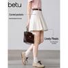 Betu Women's High-Waist Pleated Denim Mini Skirt