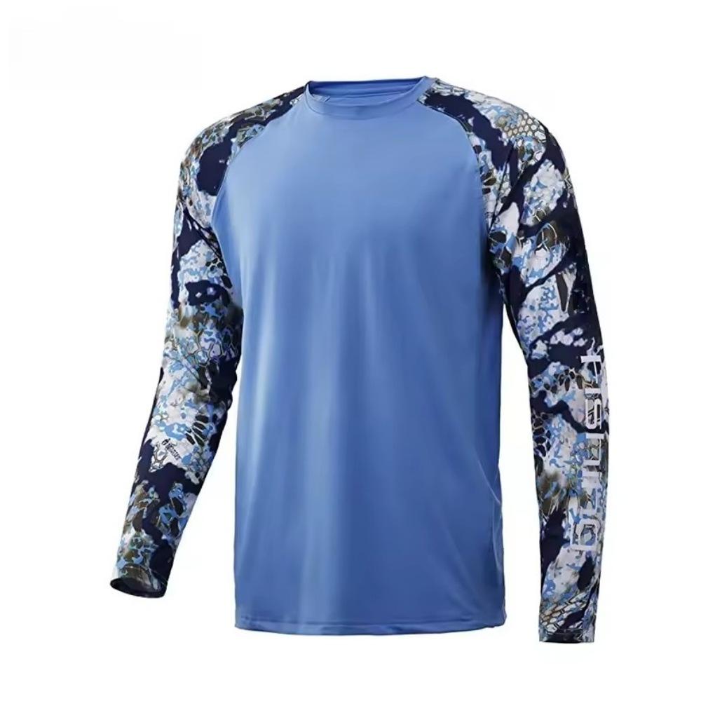 2025 New Long Sleeve Crew Neck Fishing Suit UV Protection Luya Fishing Breathable Leisure Sports T-Shirt Fishing Suit
