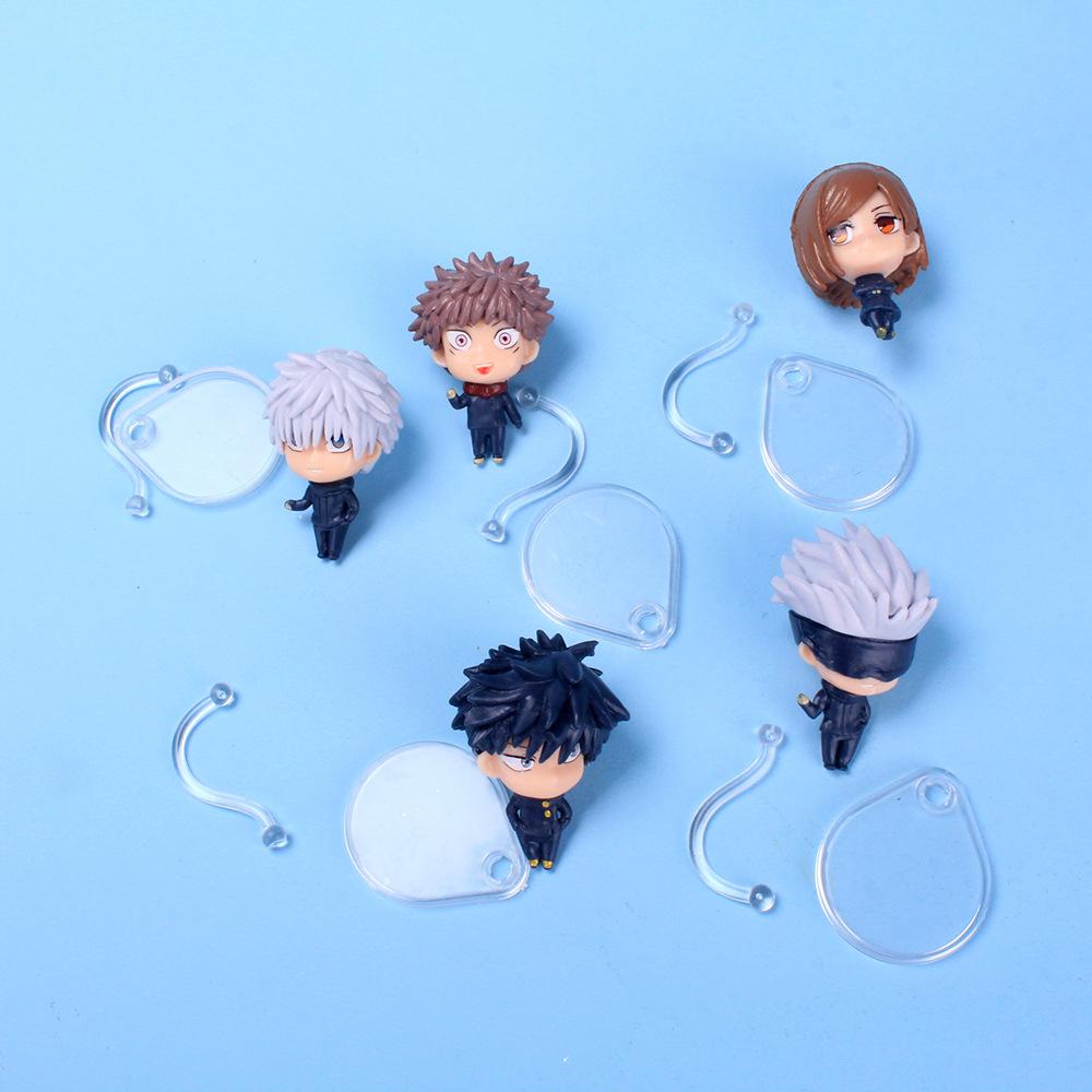 5pcs/set Anime Jujutsu Kaisen Figures Q Version Gojo Satoru Itadori Yuji Kugisaki Pvc Action Figure Collection Model Gifts