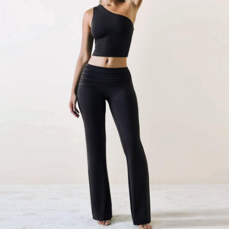 Womens Sexy Sports Bra Flared Leggings Set Yoga Fitness Workout