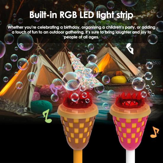 Bubble Machine with Light And Music Automatic Standing Bubble Maker 46.5 Inch Height Adjustable LED Colorful Lighting Party Toy