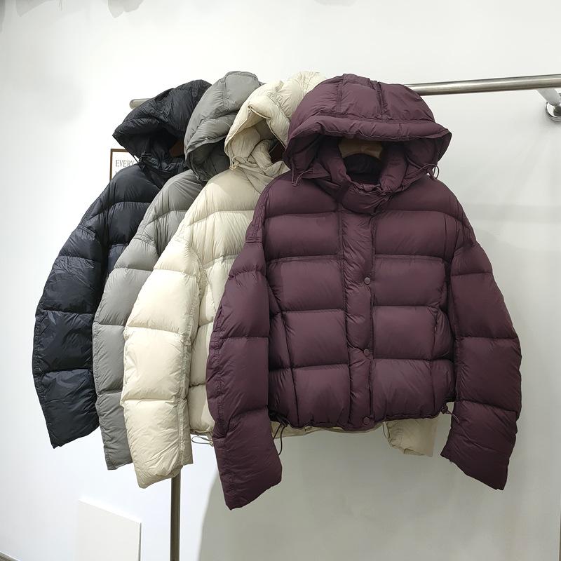 Women's Hooded Down Puffer Coat - Slimming Winter Jacket with 90% Duck Down, Thick and Loose Fit.