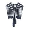 Ladies' Fashion Striped Yarn Fake Collar Imitation Wool Shawl Knitted Outer Decoration Knotted Scarf