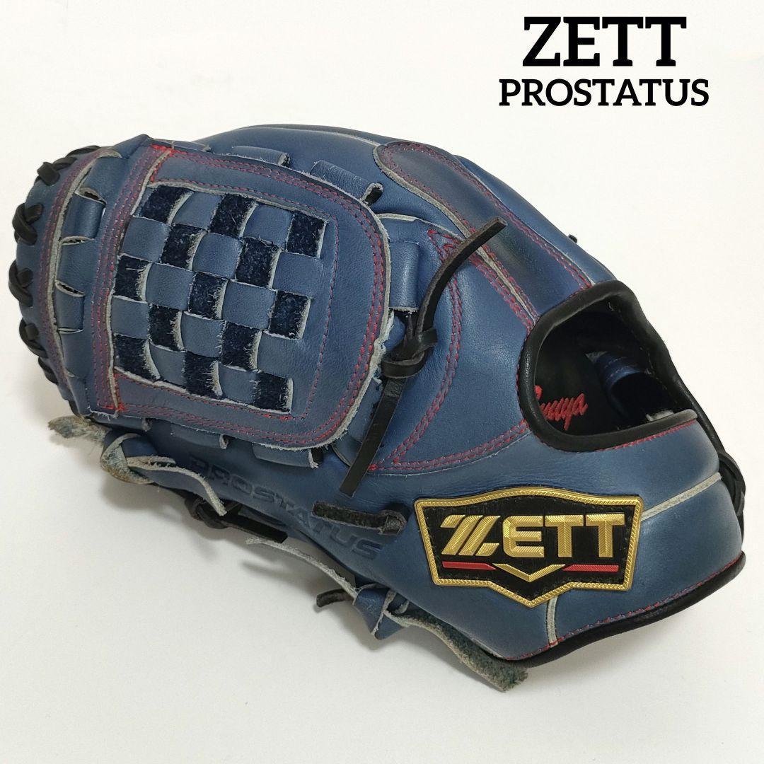 Used [Rare] ZETT Prostatus Order Soft Gloves Genda Model Left Blue
