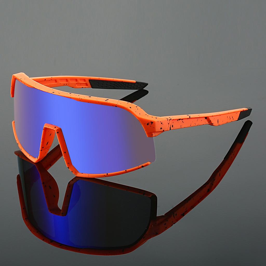 Übergroße Sportbrille Herren Neu in Punk Spiegel Outdoor Radfahren Sonnenbrille Trendiges Design Winddicht Anti-UV Wanderbrille