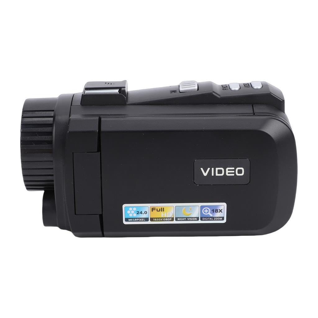 1080P 24MP Video Camera Camcorder Digital Camera Recorder with 3.0 Inch 270 Degree Rotation Screen 18X Digital Zoom  