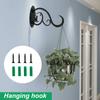 Hanging Antique Black Iron Bracket Wall Hook Indoor Outdoor Garden Bracket Hanging Plant Bracket Hanging Antique Style Garden Plant Bracket Planter