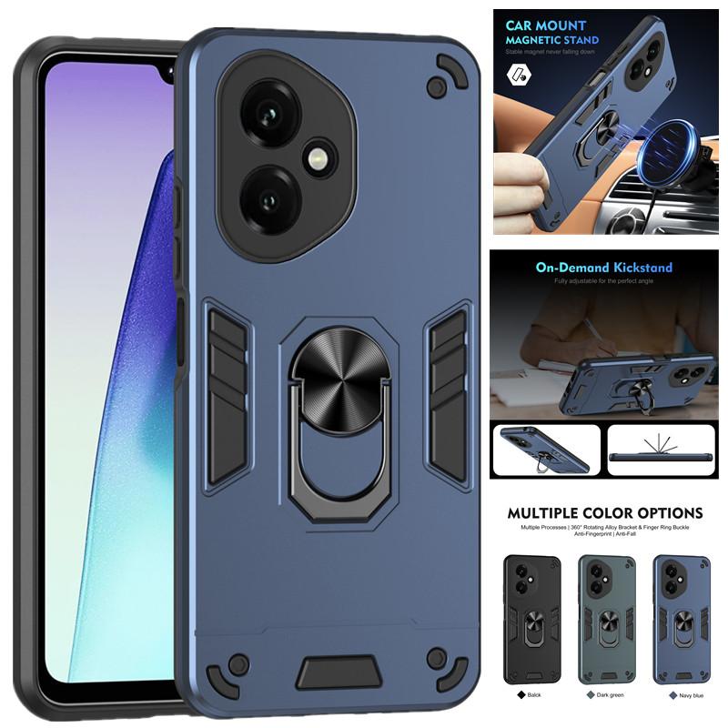 Nárazuvzdorné pouzdro Military Armor pro Honor 400 Pro 400 Lite 5G Ochranný kryt Stojan s kroužkem Fundas Coque