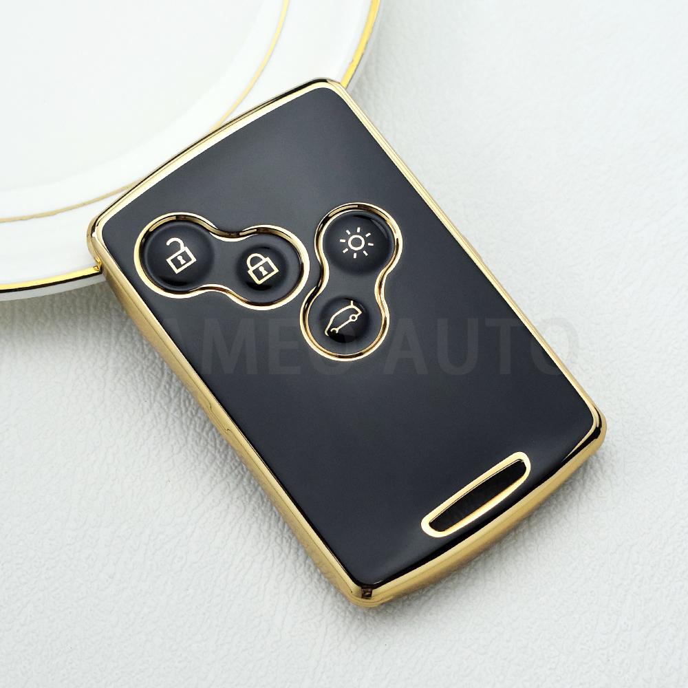 

For Renault Duster Captur Clio Logan Megane Koleos Scenic Nema Fluence Zoe Tpu Car Key Case Cover Shell Fob 4 Button Accessories