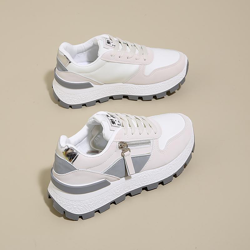Fashion 2025 Women Sneakers Thick Soled Round Head Fashion Shoes Women Comfortable Breathable Casual Wear-resistant Sneakers