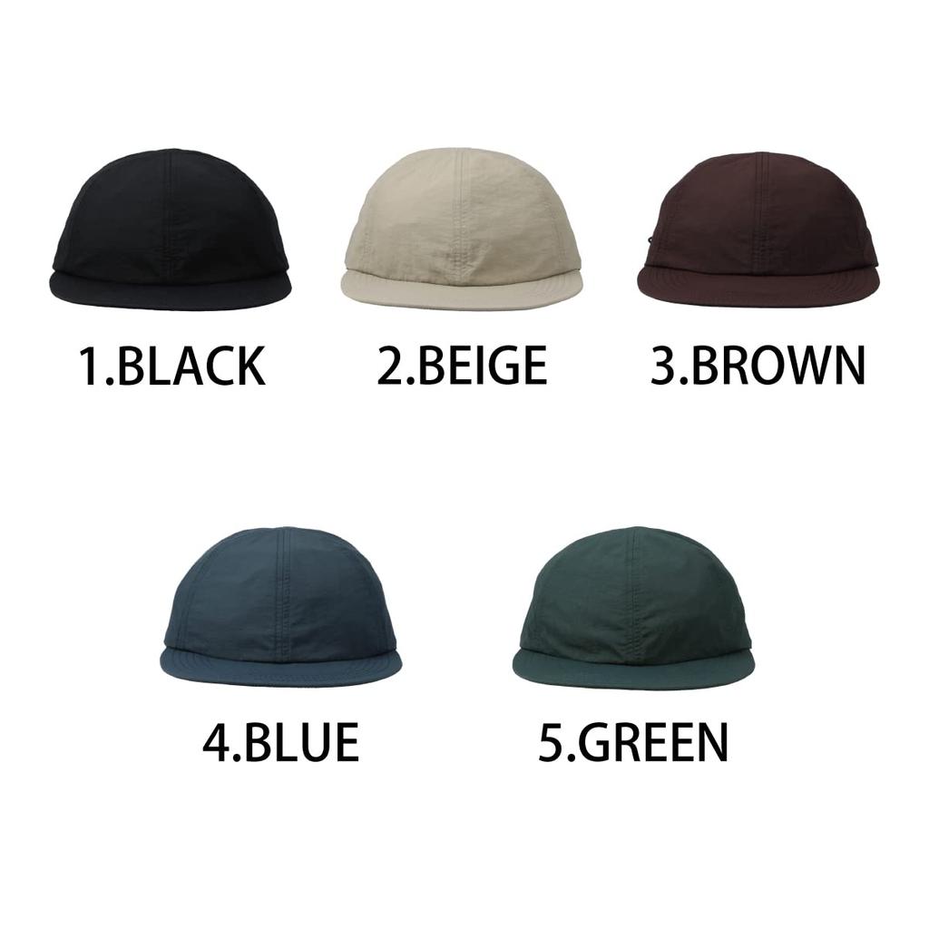 Basic Enchi SHUNNA Simple Simple Nylon Antibacterial and for Men and Black Cap, Wrinkle-Processed Cap, Deodorizing, Women,