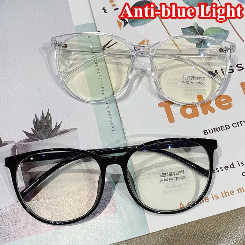 New Style Myopia Glasses Oversize Frame Anti-Blue Light Blocking Reading Glasses Shortsighted Eyeglasses Diopter 0 To -6.0