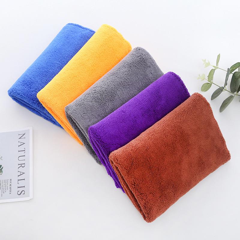 550g Coral Fleece Car Wash Towel - 40x40cm, Thick, Absorbent, Long Pile Cleaning Cloth